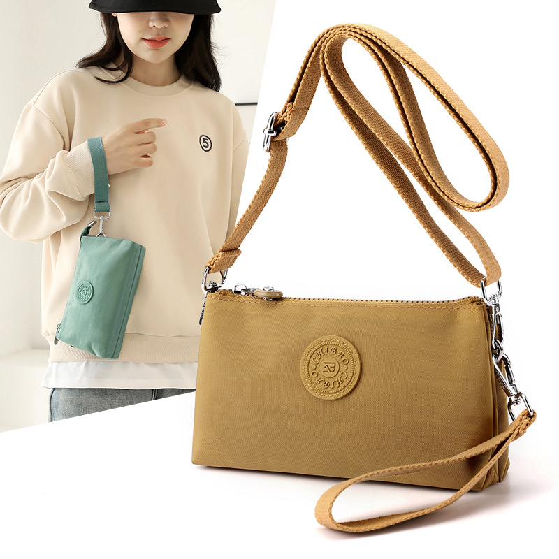 Double Layer Crossbody Small Bag 2025 New Women's Crossbody Bag Fashion Trend Nylon Bag Simple Versatile Handbag