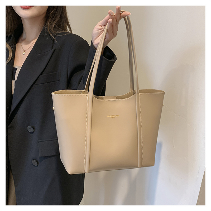 Textured Tote Bag for Women 2023 New Trendy Fashion Simple Shoulder Bag Large Capacity PU Handbag Crossbody Bag