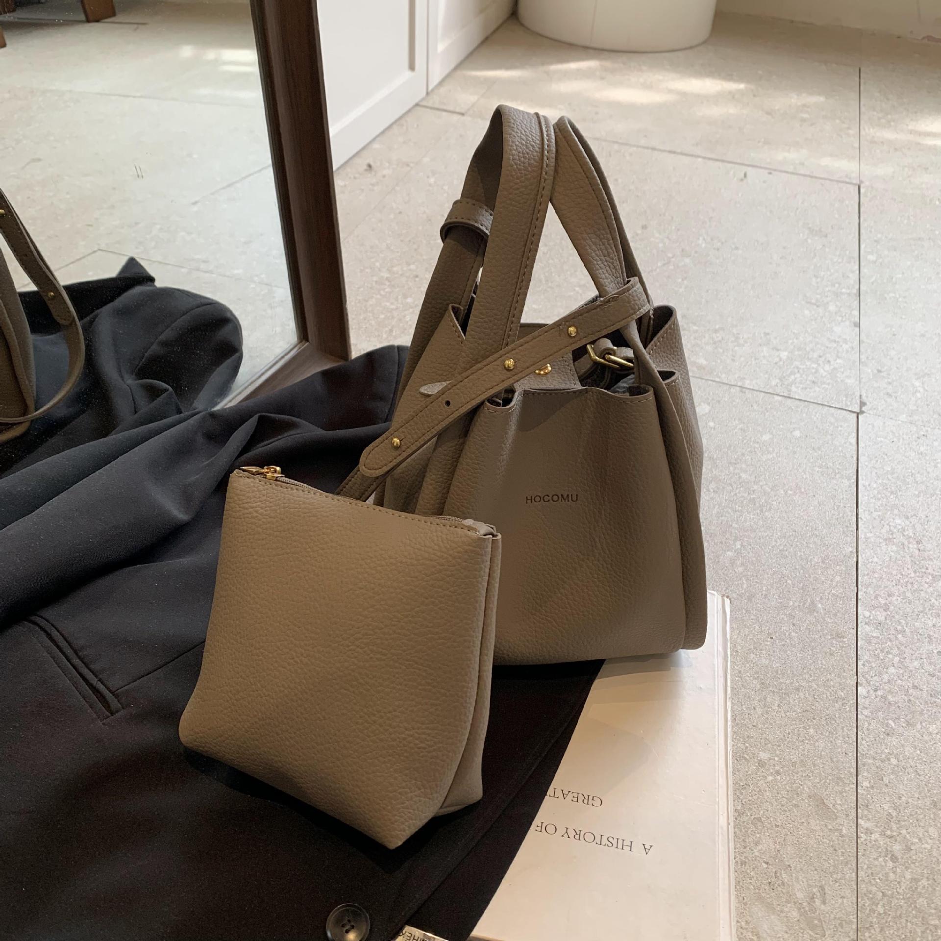 Hot-Selling Basket Bag for Women, 2025 New Korean Style Handbag, Soft Leather Shoulder Bag, Women's Crossbody Bucket Bag